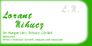 lorant mihucz business card